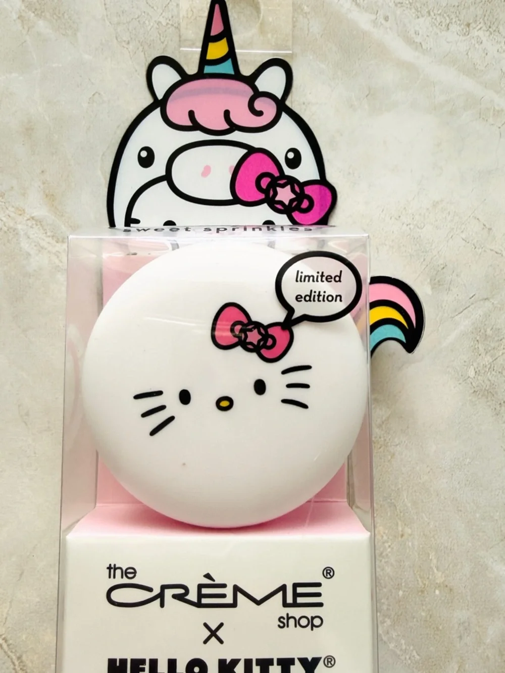 The Crème Shop x Hello Kitty Macaron Lip Balm Sweet Sprinkles Limited Edition